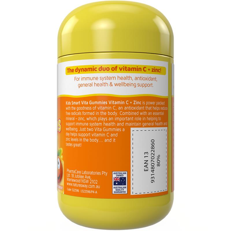Load image into Gallery viewer, Nature's Way Kids Smart Vita Gummies Vitamin C + Zinc 60 Pastilles
