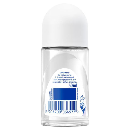 NIVEA Black & White Invisible Clear Roll On Deodorant 72H Protection 50ml