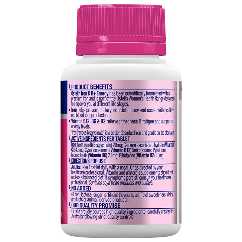 Load image into Gallery viewer, Ostelin Iron &amp; B+ Energy 30 Tablets
