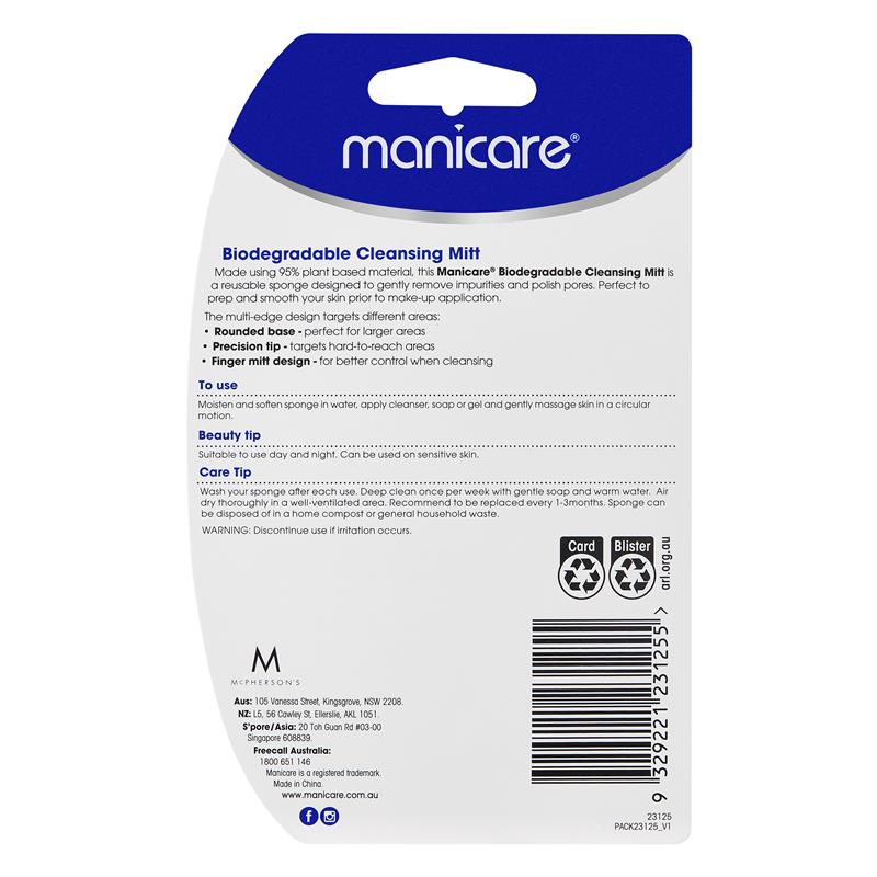 Load image into Gallery viewer, Manicare Biodegradable Cleansing Mitt
