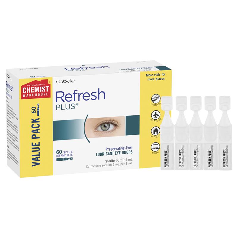 Load image into Gallery viewer, Refresh Plus Eye Drop 0.4ml 60 Vials Exclusive Pack
