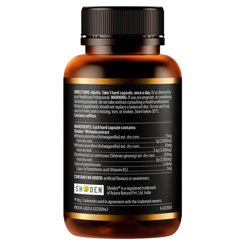 Load image into Gallery viewer, GO Healthy Ashwagandha Plus Stress &amp; Energy 60 Hard Capsules
