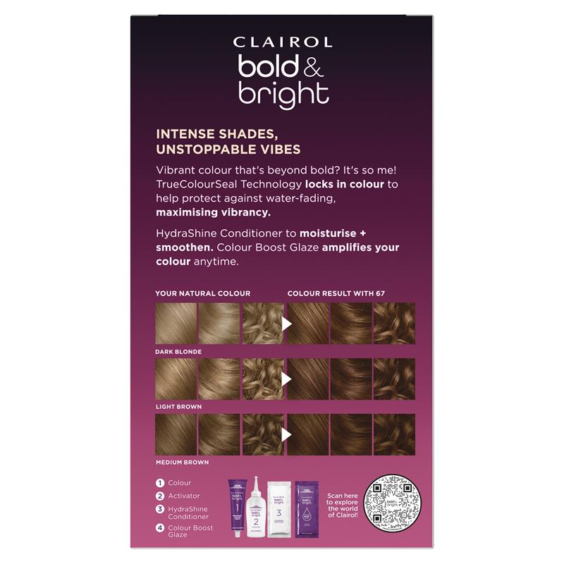 Load image into Gallery viewer, Clairol Bold &amp; Bright Permanent Hair Colour 67 Chocolate
