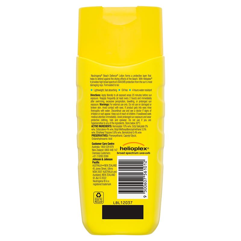 Load image into Gallery viewer, Neutrogena Beach Defence Sun + Water Sunscreen Lotion SPF 50 198mL
