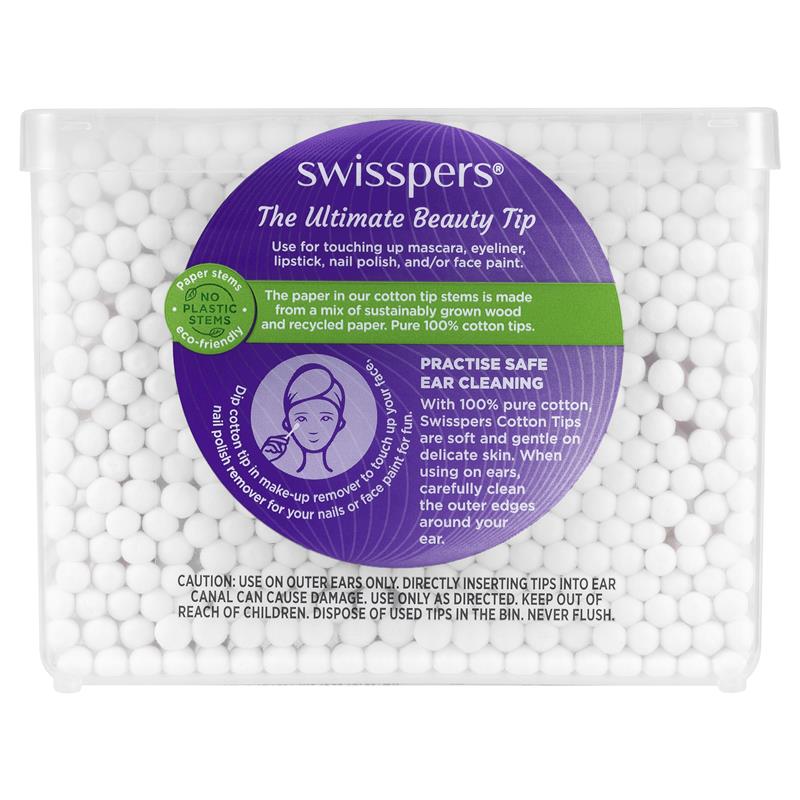 Load image into Gallery viewer, Swisspers Paper Stems Cotton Tips 400 Pack
