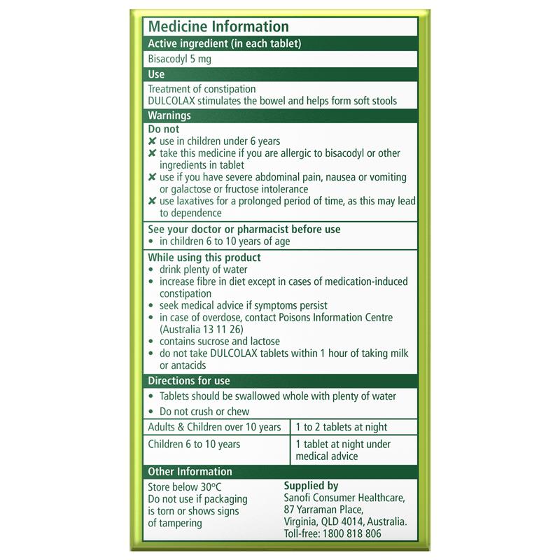 Load image into Gallery viewer, Dulcolax Laxatives 5mg 80 Tablets
