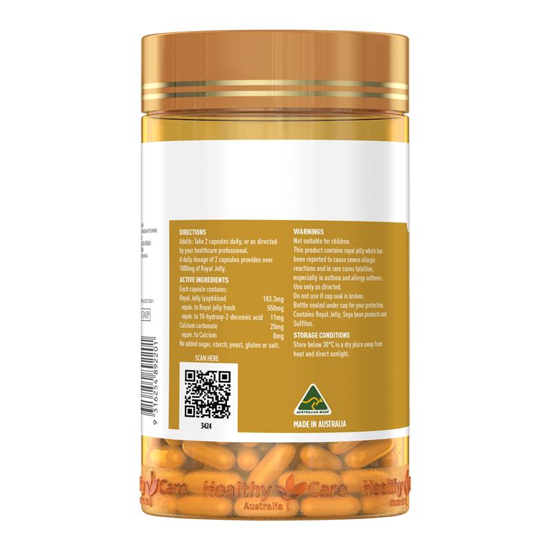 Load image into Gallery viewer, Healthy Care Royal Jelly 1000mg 365 Capsules
