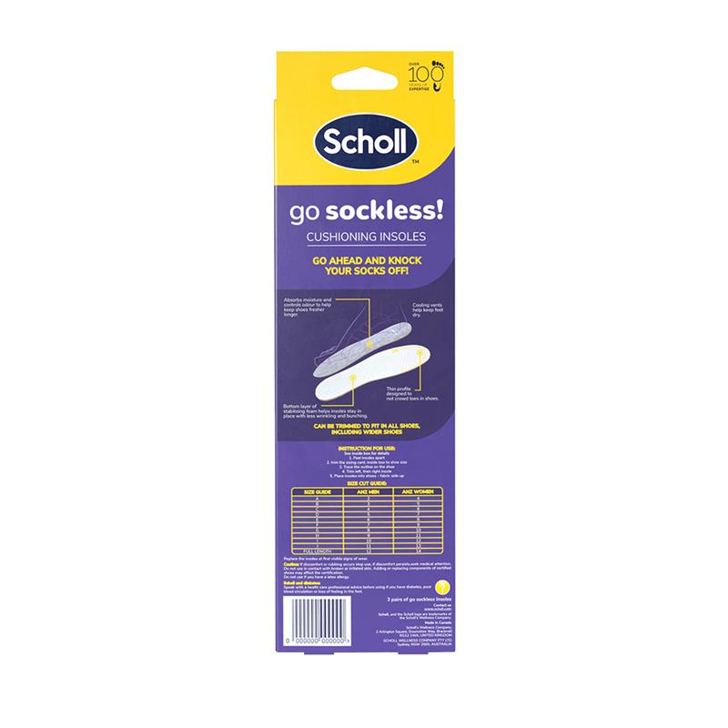Load image into Gallery viewer, Scholl Go Sockless Insole 3 Pairs
