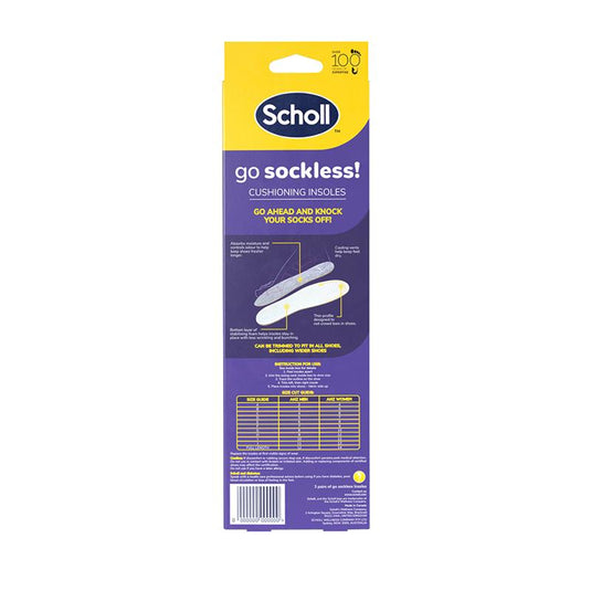 Scholl Go Sockless Insole 3 Pairs