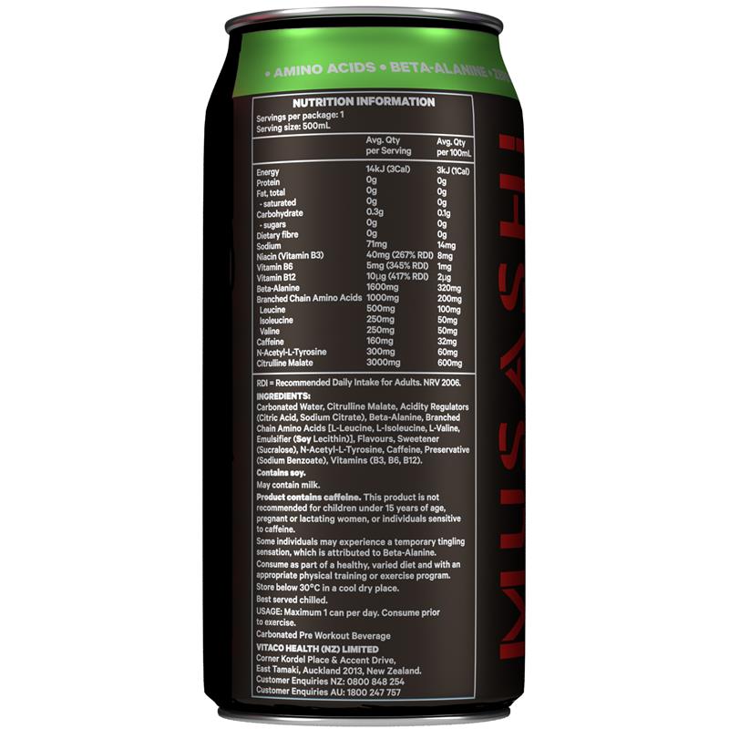 Load image into Gallery viewer, Musashi Energy Green Apple 500ml
