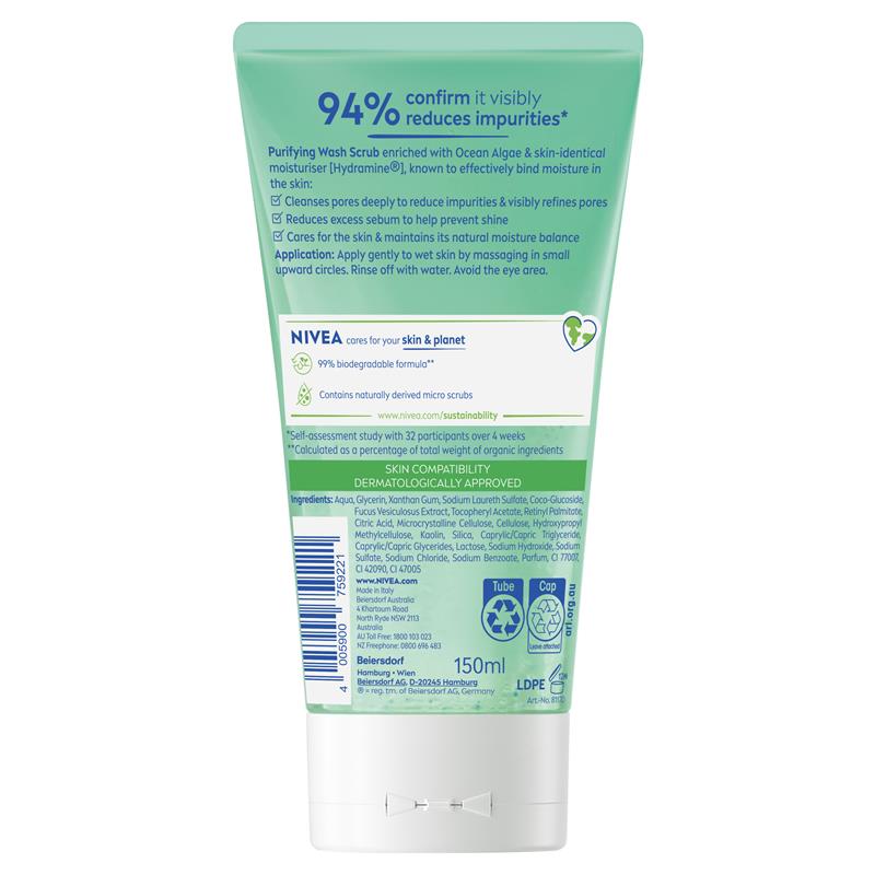 Load image into Gallery viewer, NIVEA Daily Essentials Purifying Face Wash &amp; Scrub 150ml
