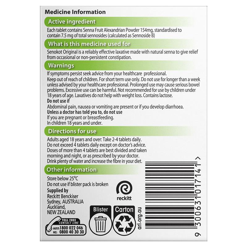 Load image into Gallery viewer, Senokot Tablets Constipation Relief Laxative 100 Pack
