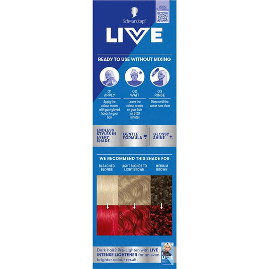 Schwarzkopf LIVE Colour Pillar Box Red Semi Permanent 75ml