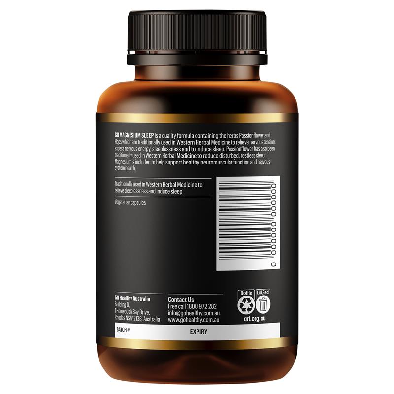 Load image into Gallery viewer, Go Healthy Magnesium Sleep 120 Vege Capsules Exclusive Size
