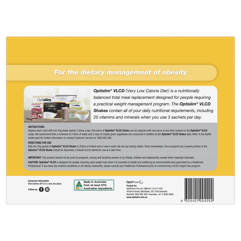 Load image into Gallery viewer, Optislim VLCD Meal Replacement Shake Banana 21x43g Sachets
