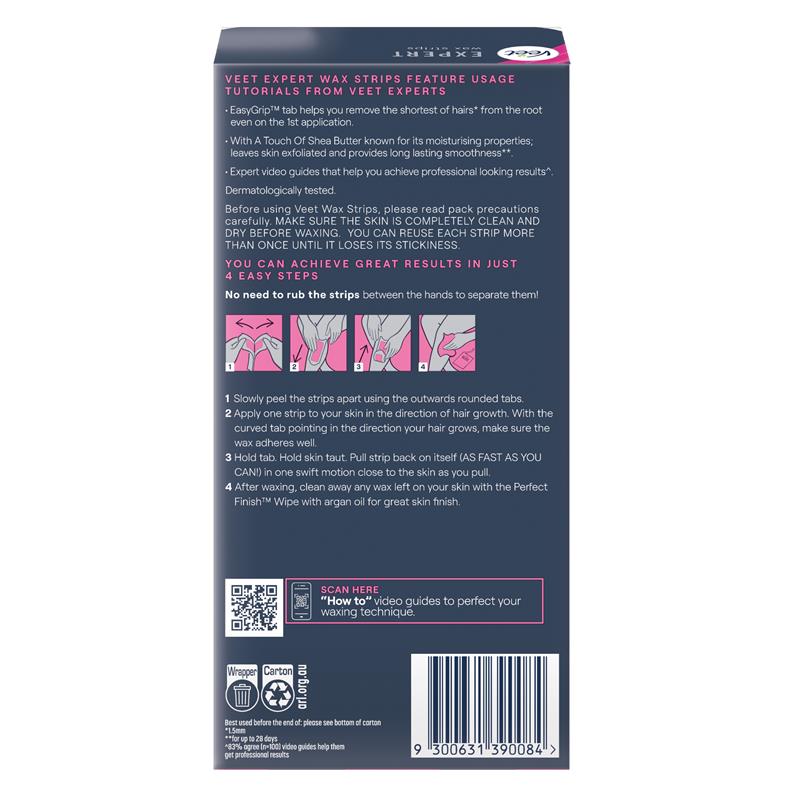Load image into Gallery viewer, Veet Expert Cold Wax Leg &amp; Body 20 Pack
