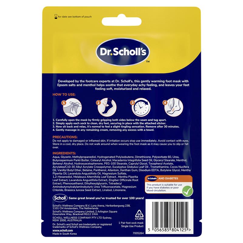 Load image into Gallery viewer, Dr.Scholls Soothing and Revitalising Foot Mask 1 Pair
