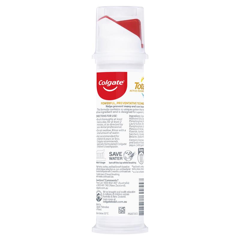 Load image into Gallery viewer, Colgate Toothpaste Total Clean Mint Pump 130g
