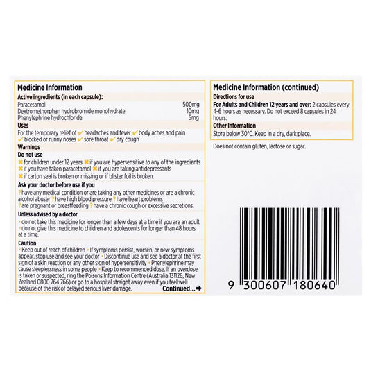 Codral PE Multi Action 48 Capsules Pack