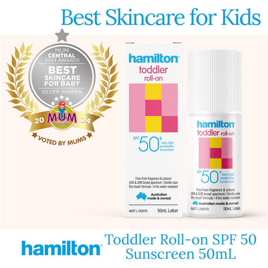 Hamilton Sun SPF 50+ Toddler Roll On 50ml