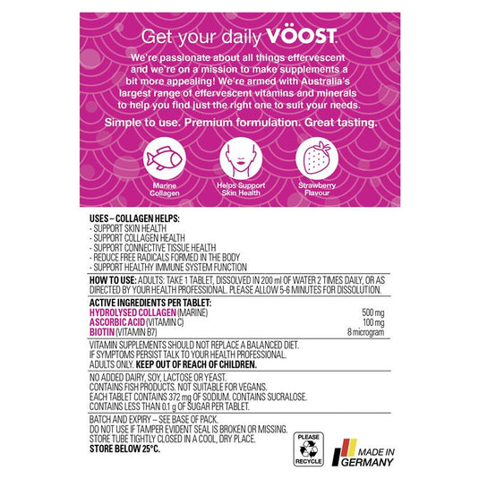Voost Collagen Effervescent 60 Pack Exclusive Size