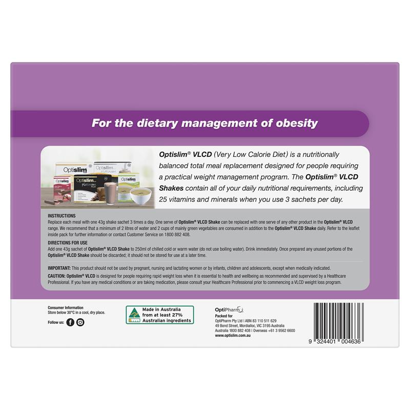 Load image into Gallery viewer, Optislim VLCD Meal Replacement Shake Variety Pack 21x43g Sachets

