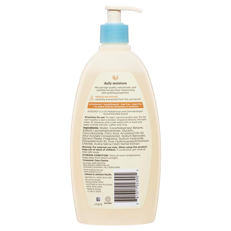 Load image into Gallery viewer, Aveeno Baby Daily Moisture Lightly Scented Wash &amp; Shampoo 532mL
