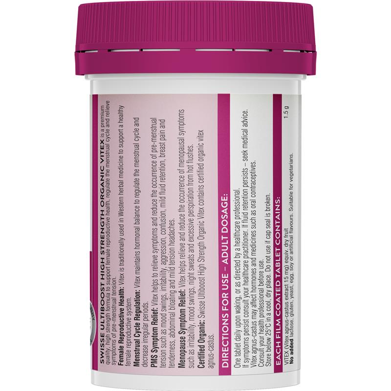 Load image into Gallery viewer, Swisse Organic Vitex 1500mg 60 Tablets
