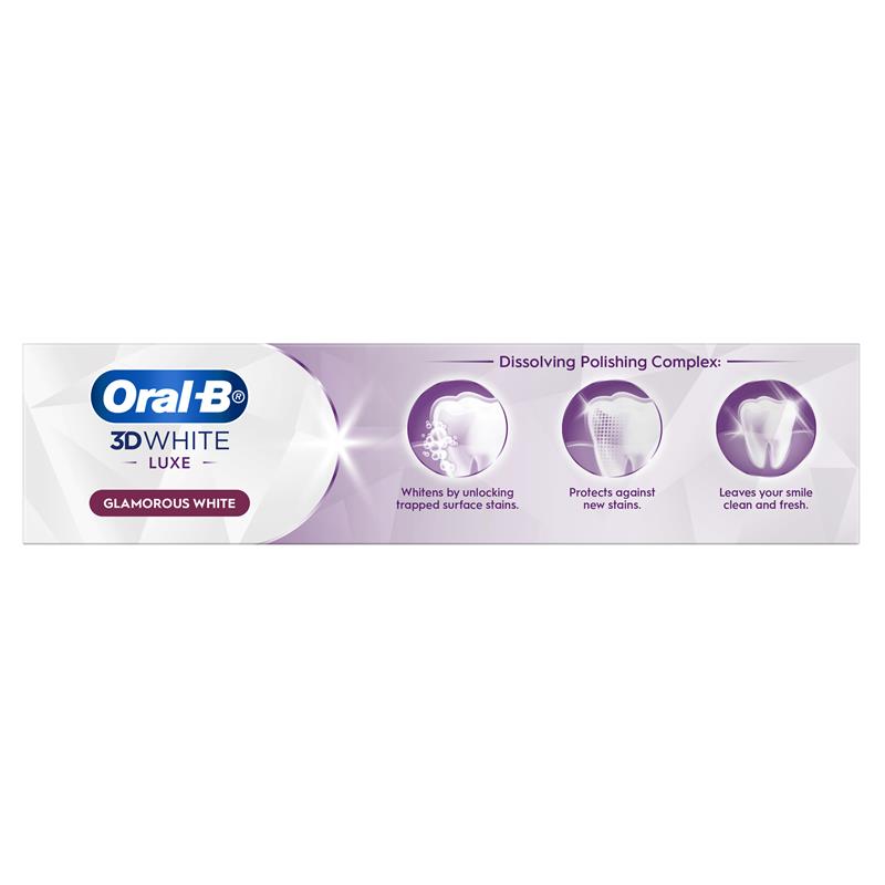 Load image into Gallery viewer, Oral B 3D White Luxe Glamorous White Toothpaste 95g
