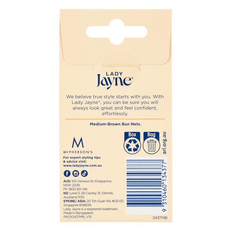 Load image into Gallery viewer, Lady Jayne Bun Nets, Mid Brown, Pk3
