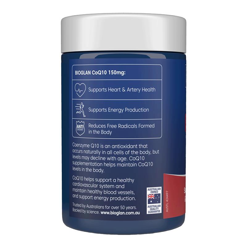 Load image into Gallery viewer, Bioglan CoQ10 150mg 150 Capsules
