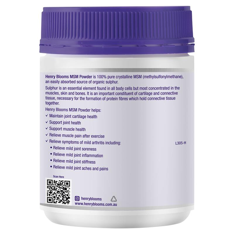 Load image into Gallery viewer, Henry Blooms MSM Powder 300g
