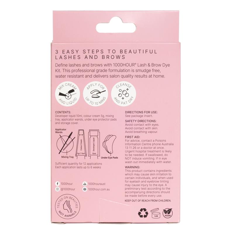 Load image into Gallery viewer, 1000 Hour Eyelash and Brow Dye Kit Graphite
