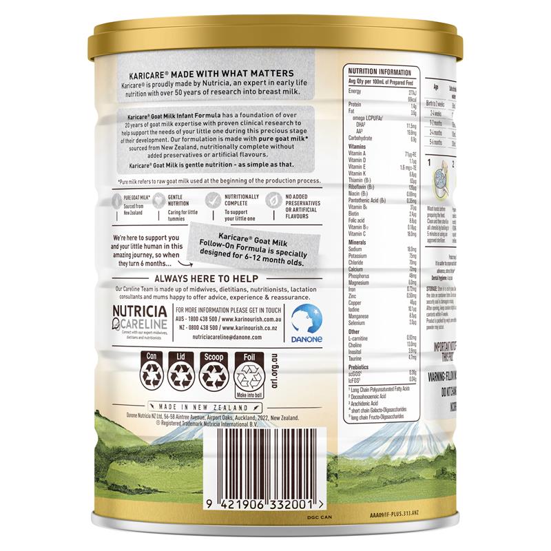 Load image into Gallery viewer, Karicare Goat Milk Stage 1 Infant Formula 900g
