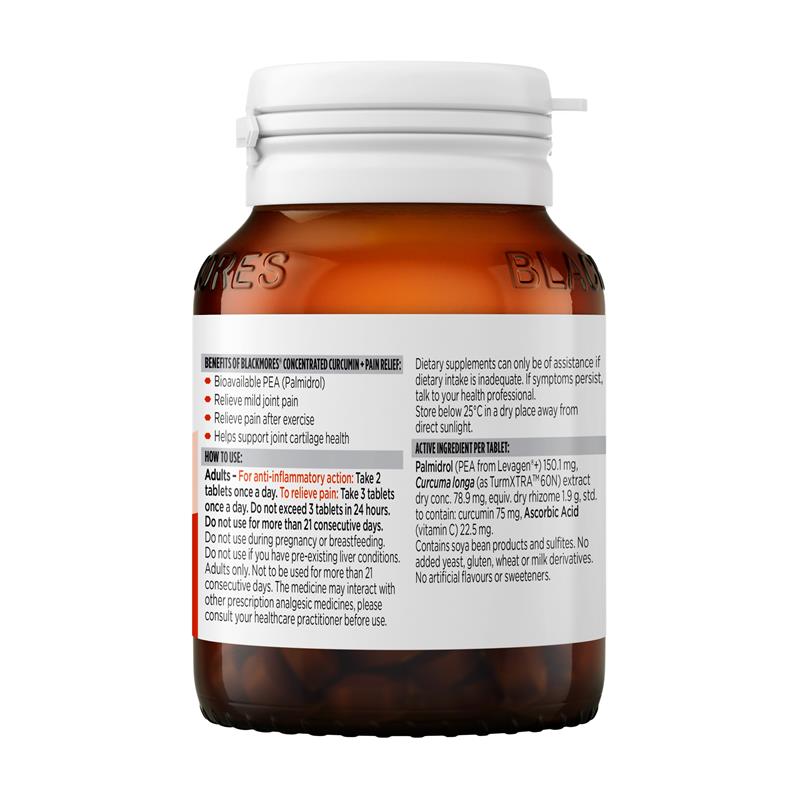Load image into Gallery viewer, Blackmores Concentrated Curcumin + Pain Relief 40 Tablets
