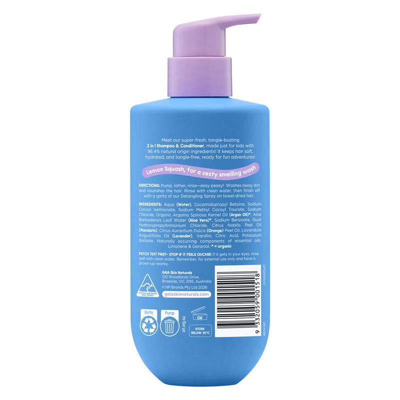 Load image into Gallery viewer, Gaia Natural Kids 2-in-1 Shampoo &amp; Conditioner 350mL
