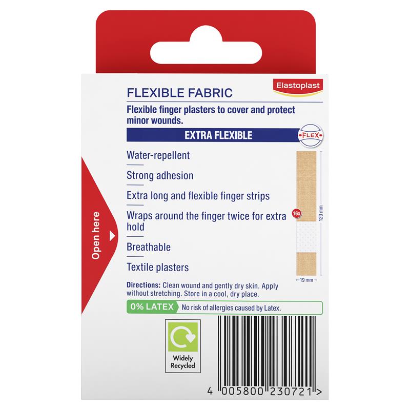 Load image into Gallery viewer, Elastoplast Flexible Fabric Finger Strips 16 Pack
