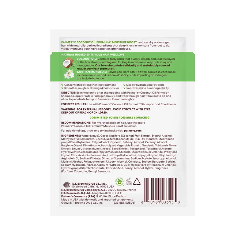 Load image into Gallery viewer, Palmer's Coconut Oil Deep Conditioning Protein Pack 60g
