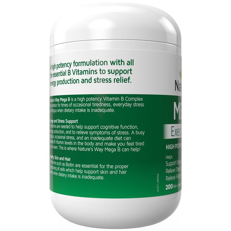 Load image into Gallery viewer, Nature's Way Mega B Executive Stress 200 Tablets
