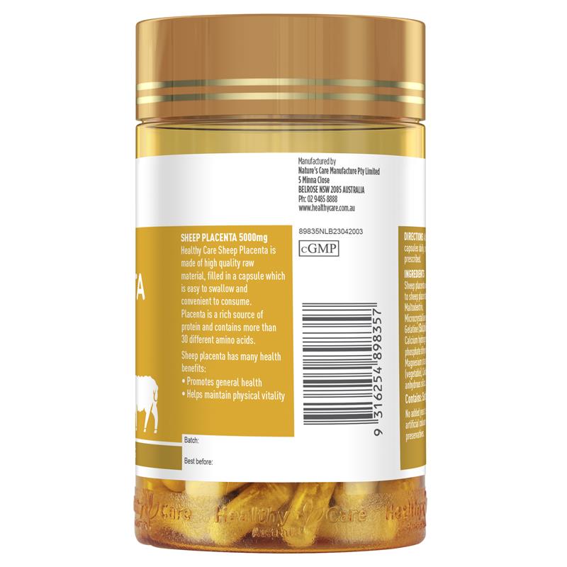 Load image into Gallery viewer, Healthy Care Sheep Placenta 5000mg 100 Capsules
