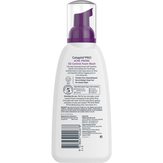 Cetaphil Pro Acne Prone Oil Control Foam Wash 236ml