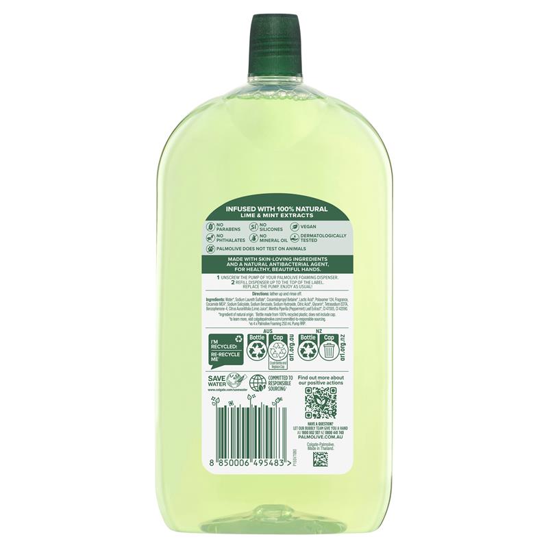 Load image into Gallery viewer, Palmolive Foaming Antibacterial Hand Wash Lime &amp; Mint Refill &amp; Save 1L
