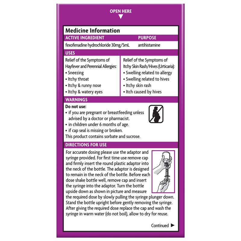 Load image into Gallery viewer, Telfast Kids Oral Liquid 60ml
