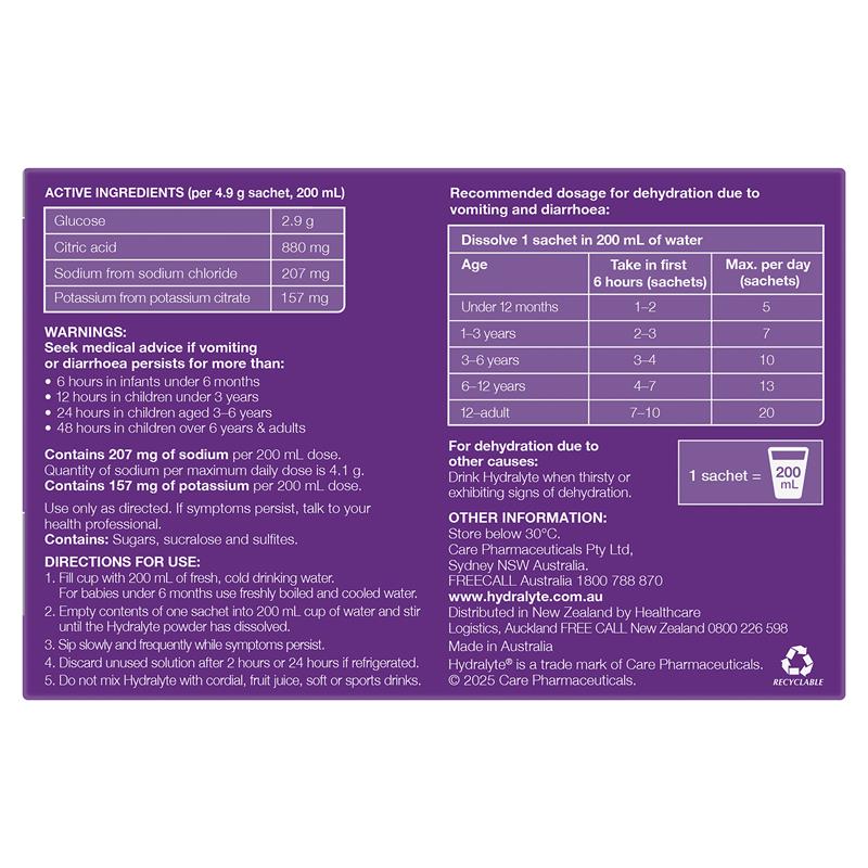 Load image into Gallery viewer, Hydralyte Apple Blackcurrant Sachets 4.9g x 24
