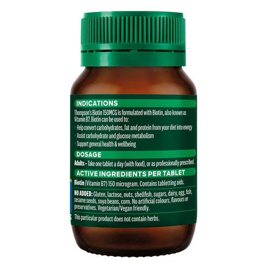 Thompson's Biotin 150mcg 100 Tablets