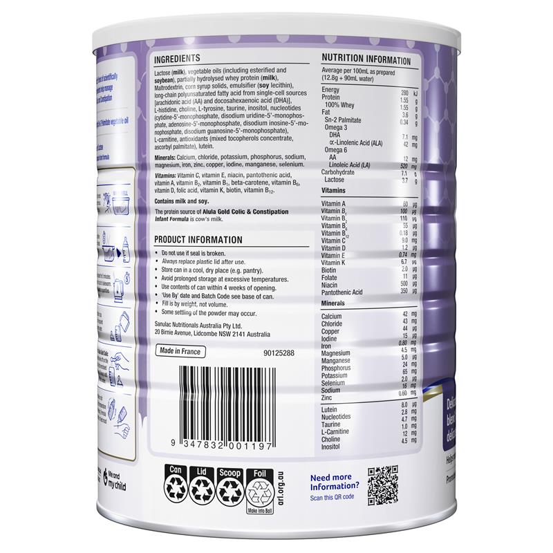 Load image into Gallery viewer, Alula Gold Delicateeze Infant Formula 0-12 Months 850g
