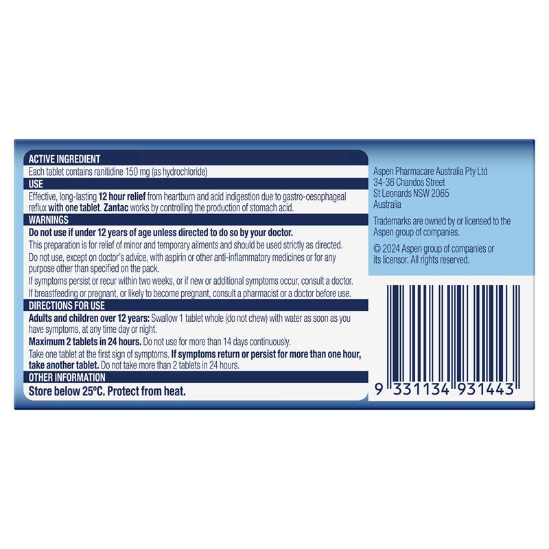 Load image into Gallery viewer, Zantac 12 Hour 150mg 28 Tablets
