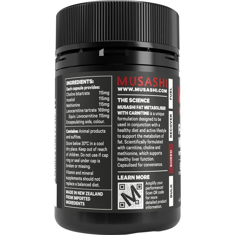 Load image into Gallery viewer, Musashi Fat Metaboliser + Carnitine 60 Capsules
