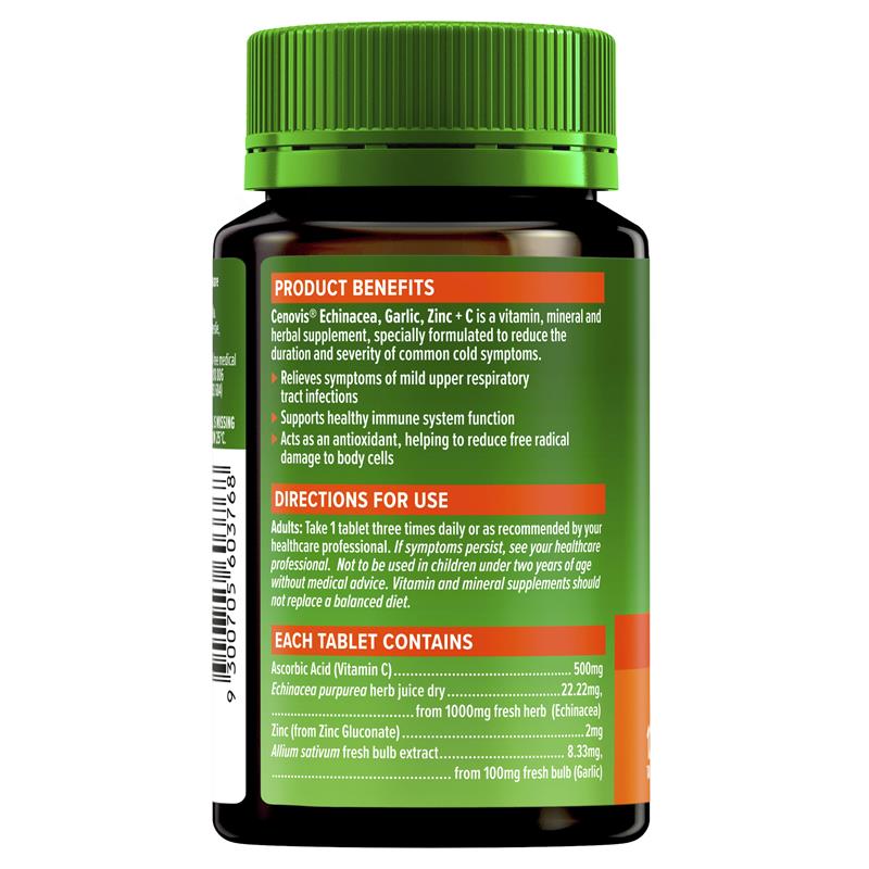 Load image into Gallery viewer, Cenovis Echinacea, Garlic, Zinc + C 125 Tablets
