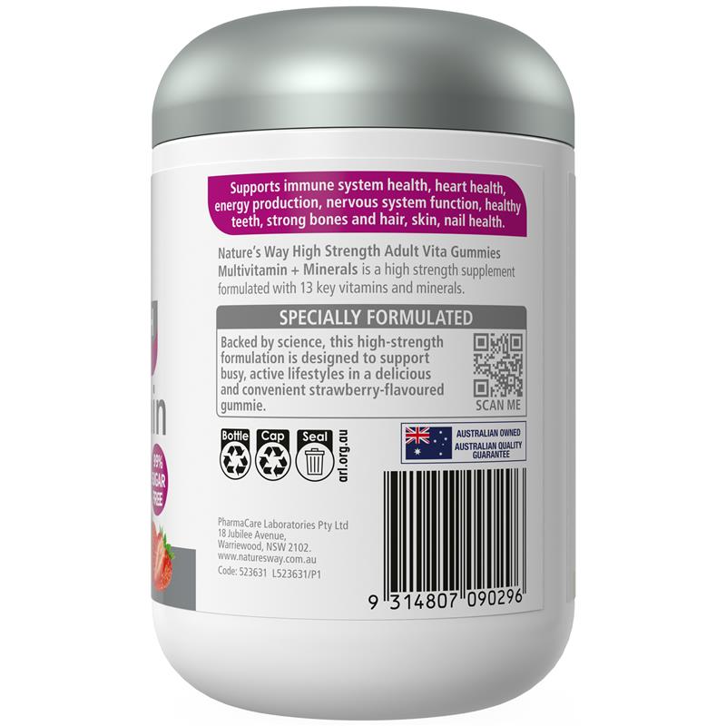 Load image into Gallery viewer, Nature's Way Adult Vita Gummies Sugar Free  High Strength Multivitamin 130 Gummies Exclusive Size
